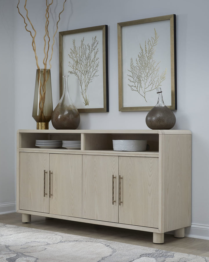 Zinnia Four Door Sideboard in White Sand — lifestyle photo