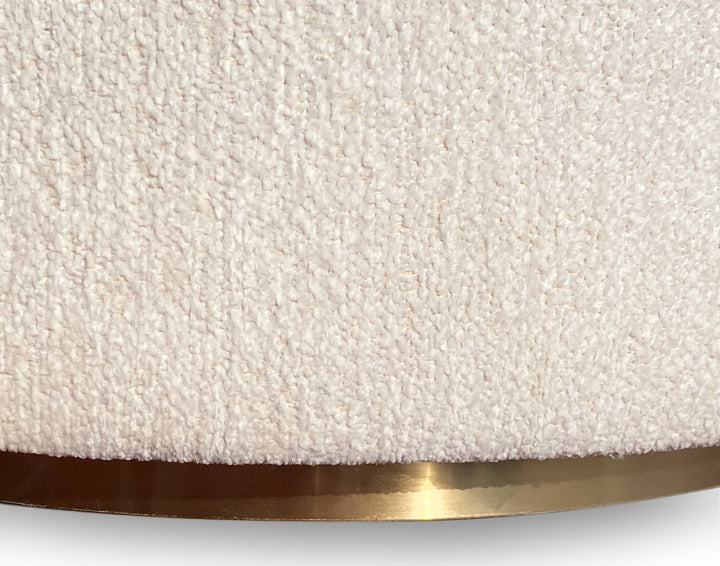 Zinnia Fully Upholstered Swivel Dining Chair in Dune Chenille — lifestyle photo