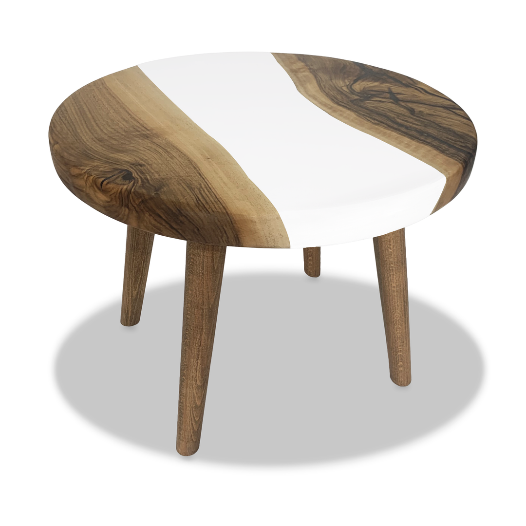 White Gamba di Legno Walnut Wood Coffee Table Coffee Tables Arditi Collection