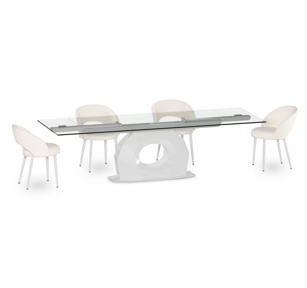 Edra Extension Dining Table Clear Glass Extension Dining Table Elite Modern