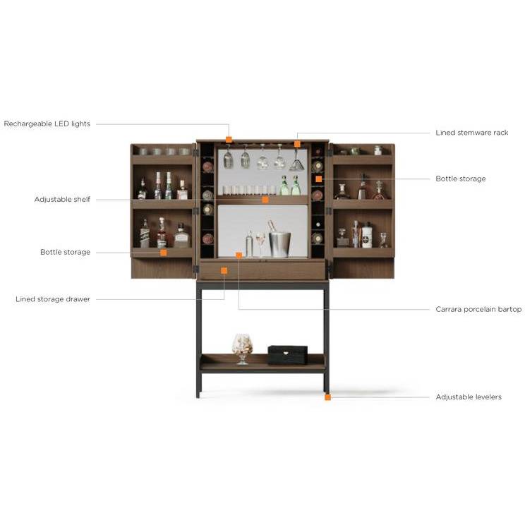Cosmo 5720 Bar Cabinet Sideboards BDI