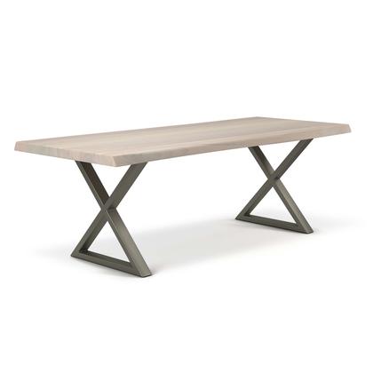 Brooks Natural Edge Dining Table - X Base Dining Table Urbia