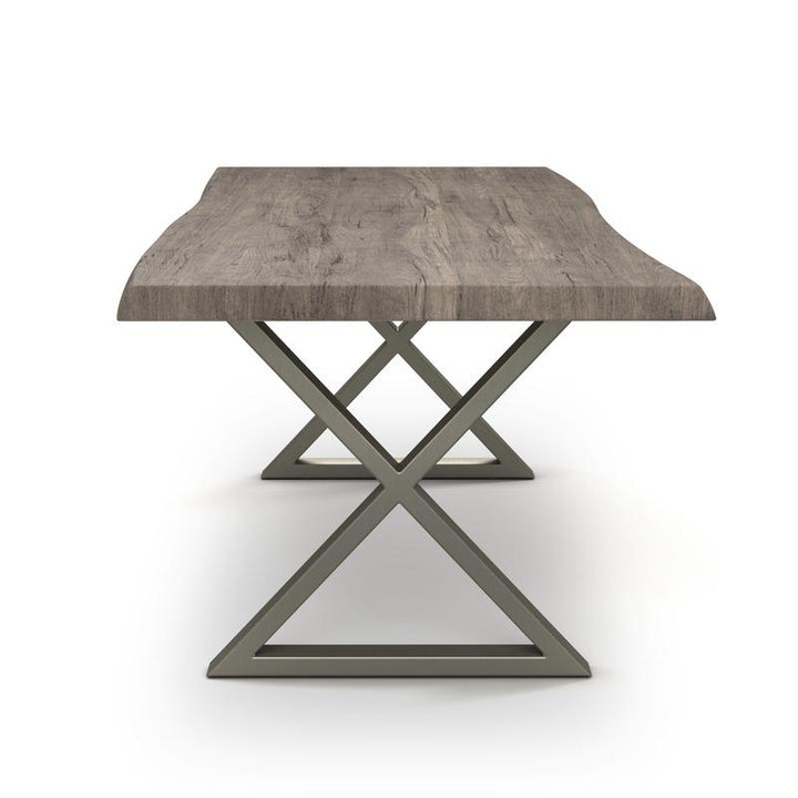 Brooks Natural Edge Dining Table - X Base Dining Table Urbia