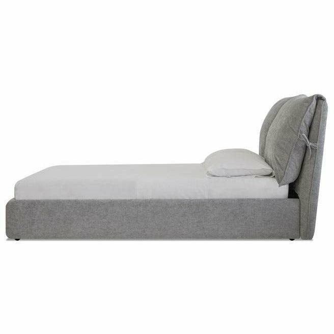 PLUME BED HEATHER GREY CHENILLE Beds Mobital