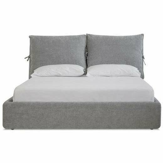 PLUME BED HEATHER GREY CHENILLE Beds Mobital