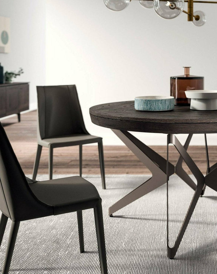 Big Round Expandable Dining Table By Ozzio Italia Dining Table Ozzio Italia