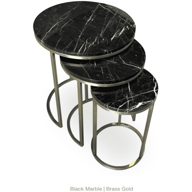 ALEXY MARBLE TOP NESTING TABLE Side Tables Soho Concept