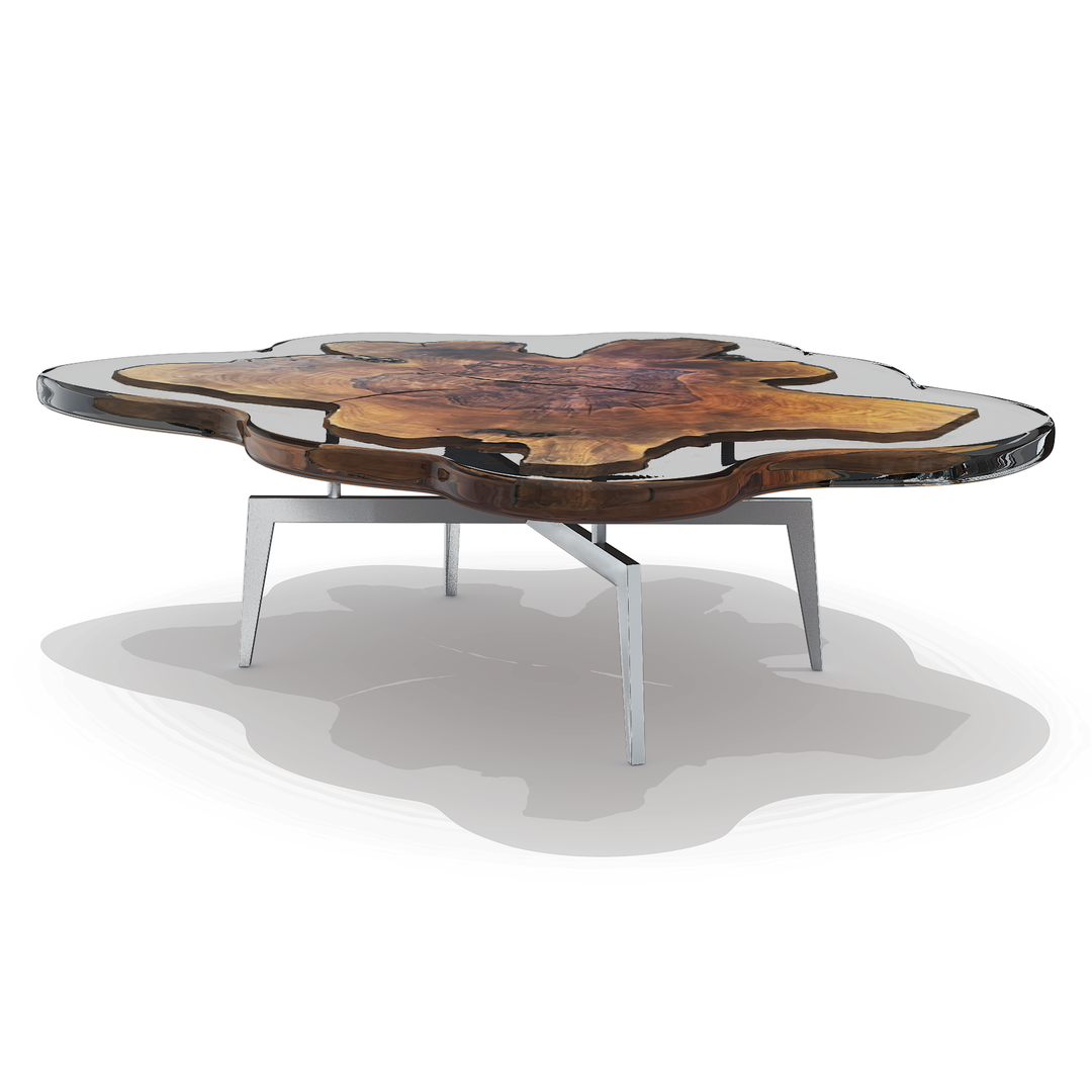 Akragos Walnut Wood Coffee Table Coffee Tables Arditi Collection