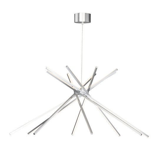 Alumilux Aster 8-Light LED Pendant by ET2 Lighting in Satin Aluminum finish