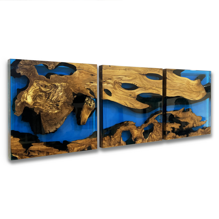 Blue Phaetusa Olive Wood Wall Art Wall Decor Arditi Collection