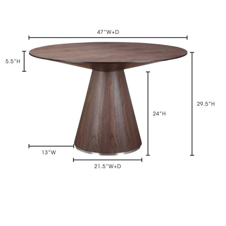 ENTOURAGE ROUND DINING TABLE SM Dining Table Moes Home