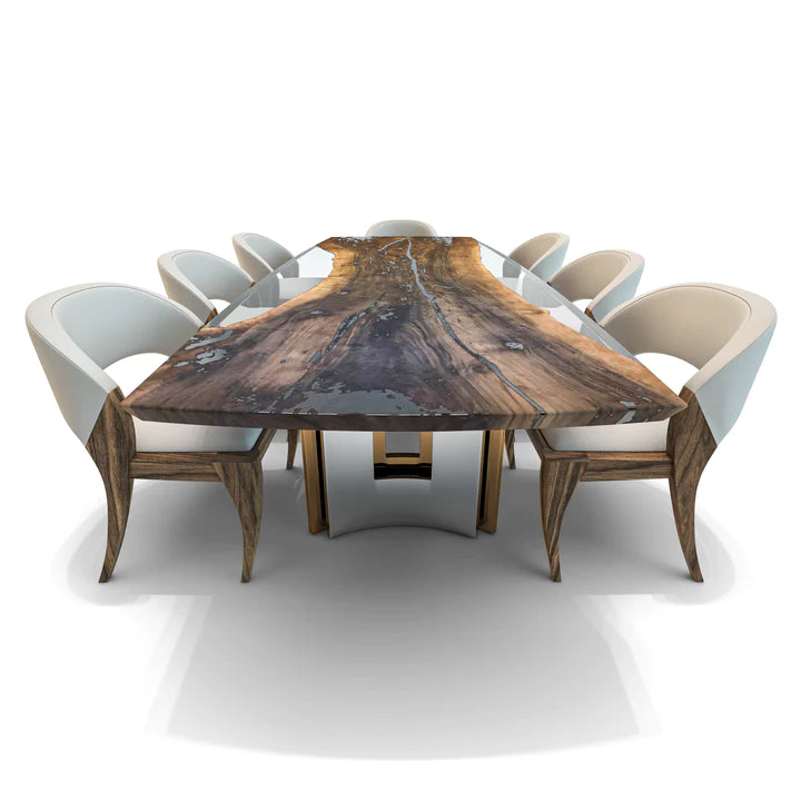 MELIADES WALNUT WOOD DINING TABLE Dining Table Arditi Collection