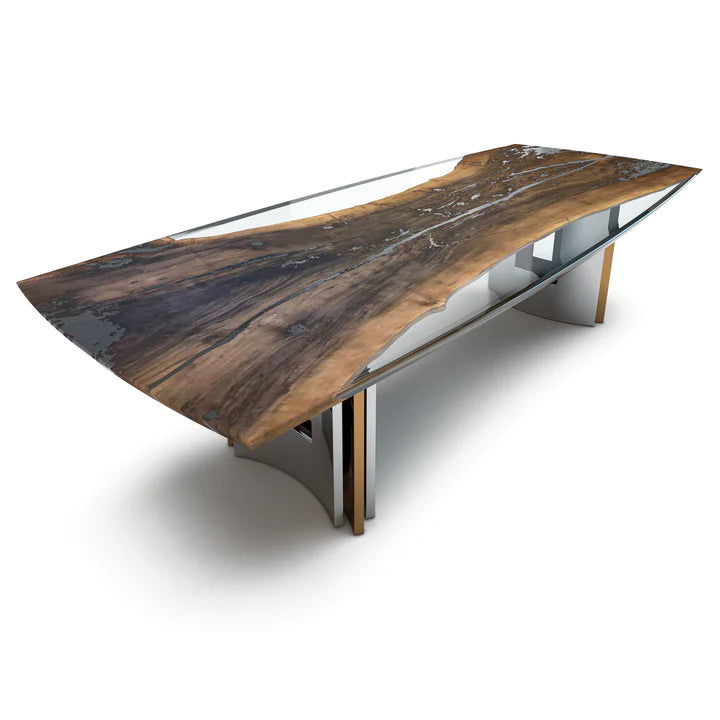 MELIADES WALNUT WOOD DINING TABLE Dining Table Arditi Collection