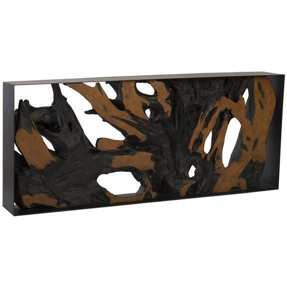 Cast Root Console Table, Iron Frame, Resin, Silver Leaf Sideboards Phillips Collection
