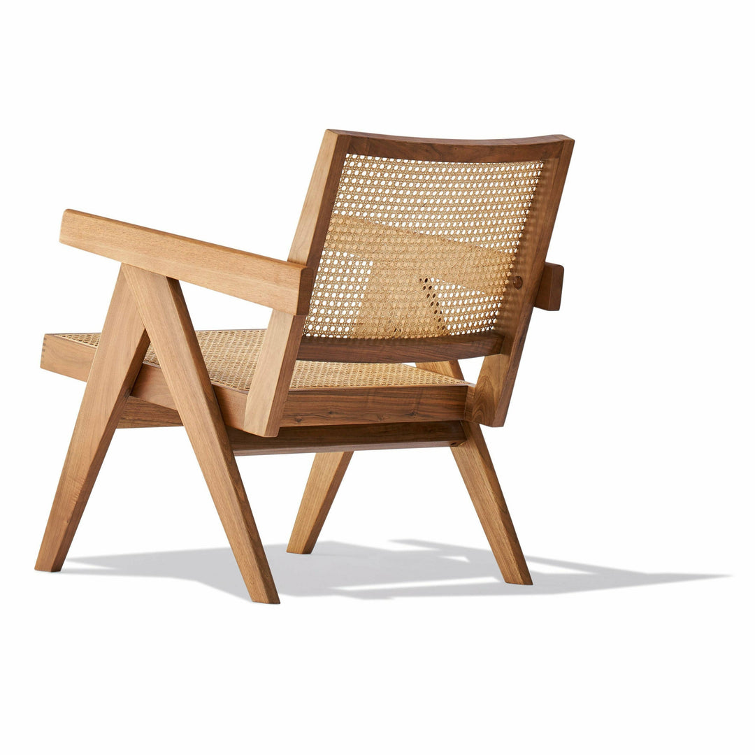 Pierre J Arm Teak Full Wicker Lounge Outdoor Lounge Chair Soho Concept