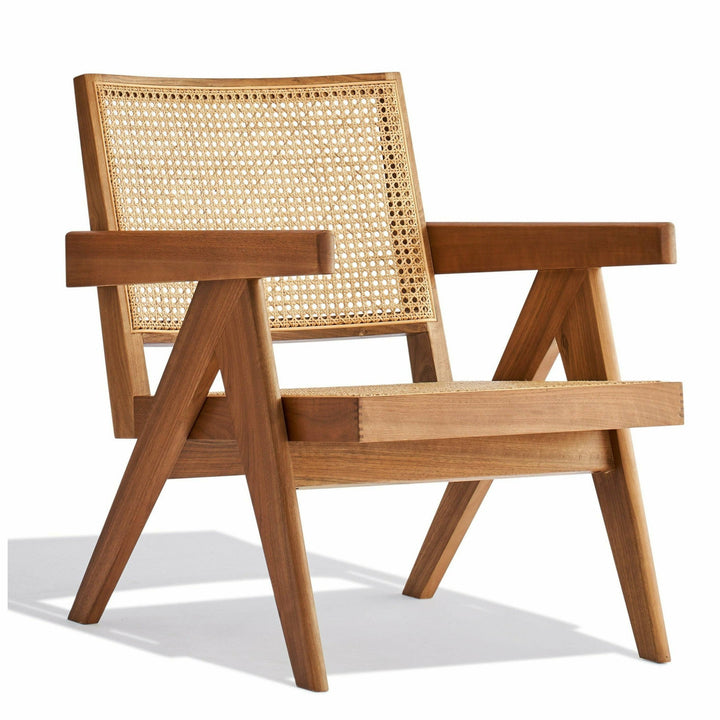 Pierre J Arm Teak Full Wicker Lounge Outdoor Lounge Chair Soho Concept