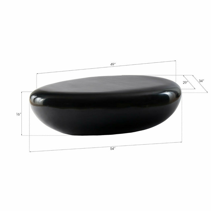 River Stone Coffee Table Black Coffee Tables Phillips Collection