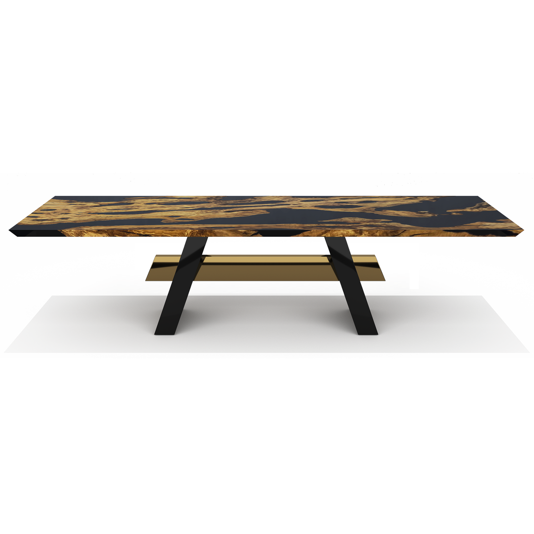 Black Erigone Olive Wood Dining Table Dining Table Arditi Collection