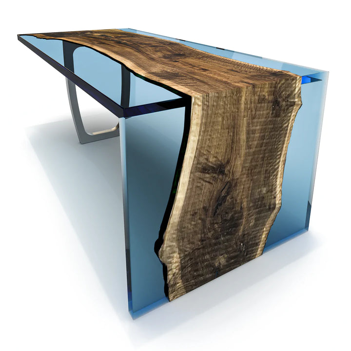 MAYA BLUE FERONIA SEMI-WATERFALL COUNTER HEIGHT TABLE Dining Tables Arditi Collection