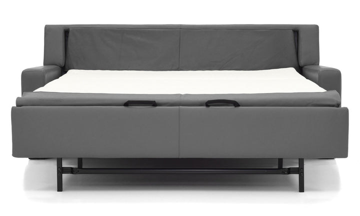 LYONS QUEEN PLUS COMFORT SLEEPER - CHARCOAL GREY LEATHER Sleeper Sofas American Leather Collection