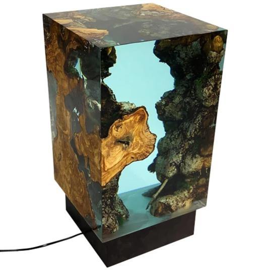 Big Ocean Cube Lamp - Table & Desk Lamp - www.arditicollection.com - Table & Desk Lamp, dining tables, dining chairs, buffets sideboards, kitchen islands counter tops, coffee tables, end side tables, center tables, consoles, accent chairs, sofas, tv stands, cabinets, bookcases, poufs benches, chandeliers, hanging lights, floor lamps, table desk lamps, wall lamps, decorative objects, wall decors, mirrors, walnut wood, olive wood, ash wood, silverberry wood, hackberry wood, chestnut wood, oak wood