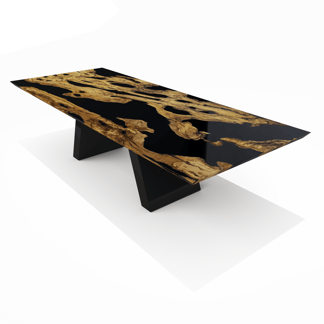 Black Erigone Olive Wood Dining Table Dining Tables Arditi Collection