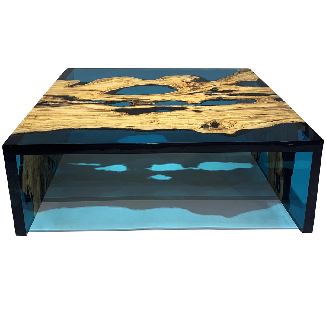 Blue Waterfall Olive Coffee Table - Coffee Table - www.arditicollection.com - Olive Wood Coffee Table, dining tables, dining chairs, buffets sideboards, kitchen islands counter tops, coffee tables, end side tables, center tables, consoles, accent chairs, sofas, tv stands, cabinets, bookcases, poufs benches, chandeliers, hanging lights, floor lamps, table desk lamps, wall lamps, decorative objects, wall decors, mirrors, walnut wood, olive wood, ash wood, silverberry wood, hackberry wood