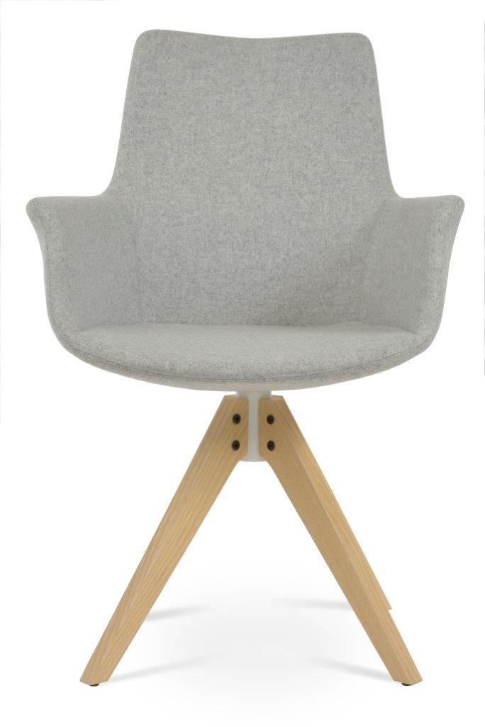 Soho Concept Bottega Swivel Dining Armchair - Thumbnail 4