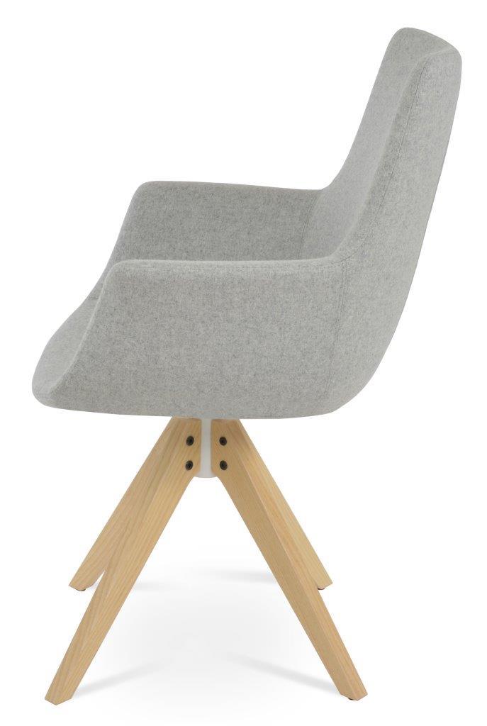 Soho Concept Bottega Swivel Dining Armchair - Thumbnail 5