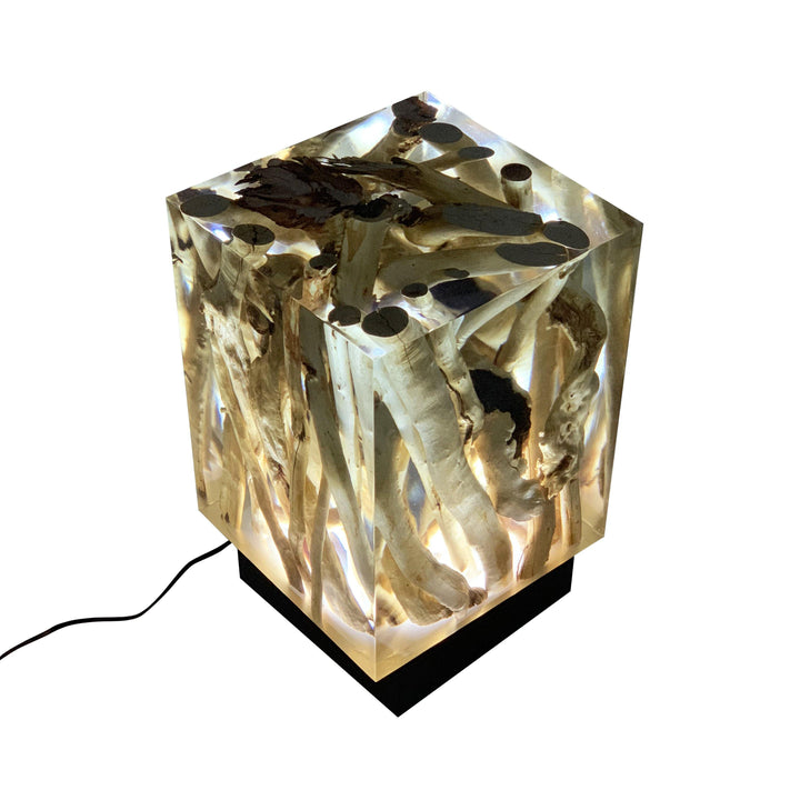 Branches Cube Lamp - Table & Desk Lamp - www.arditicollection.com - Table & Desk Lamp, dining tables, dining chairs, buffets sideboards, kitchen islands counter tops, coffee tables, end side tables, center tables, consoles, accent chairs, sofas, tv stands, cabinets, bookcases, poufs benches, chandeliers, hanging lights, floor lamps, table desk lamps, wall lamps, decorative objects, wall decors, mirrors, walnut wood, olive wood, ash wood, silverberry wood, hackberry wood, chestnut wood, oak wood