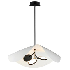 Carmen 32" LED Pendant by ET2 Lighting in Black finish