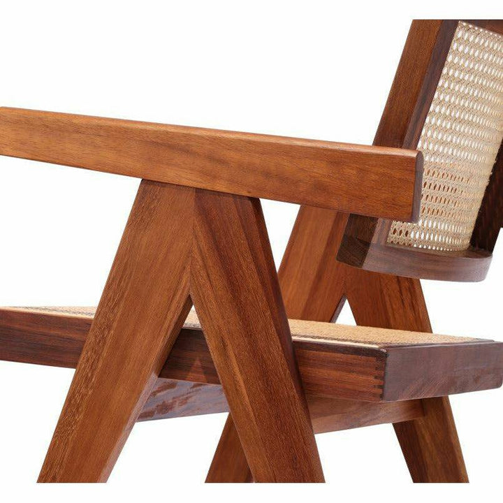 Pierre J Arm Teak Full Wicker Outdoor Dining Chairs Soho Concept