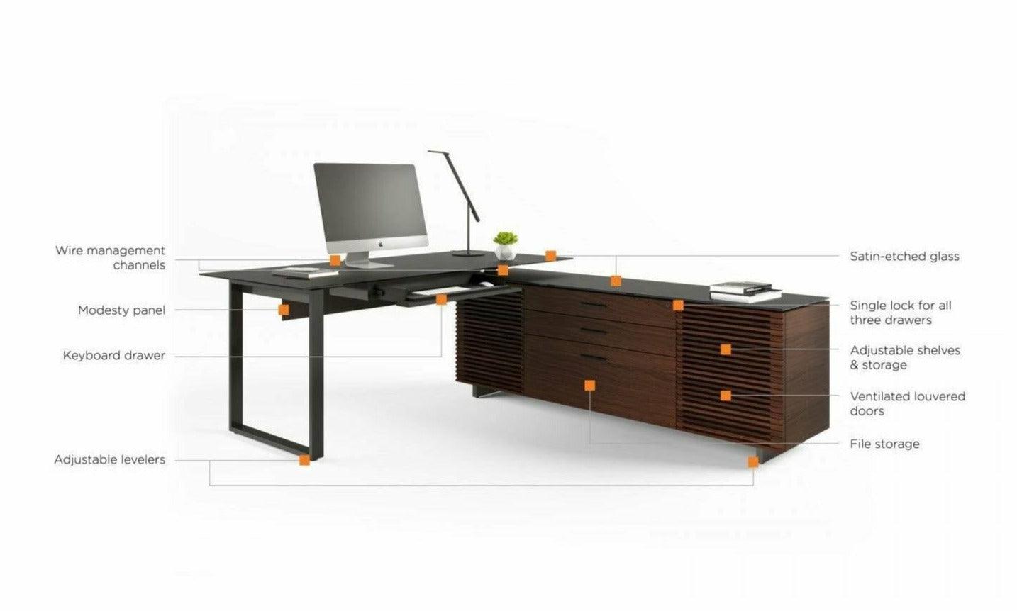 Corridor 6531 L-Shaped Desk by BDI | Modern Studio