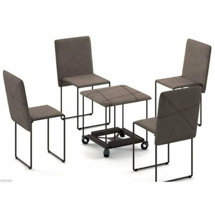 Cubix 5 x Seating Ottoman Dining Chairs Ozzio Italia