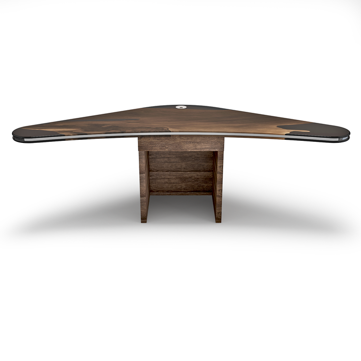 Deluxe Boomerang Walnut Wood Desk - Desk - www.arditicollection.com - Walnut Wood Desk, dining tables, dining chairs, buffets sideboards, kitchen islands counter tops, coffee tables, end side tables, center tables, consoles, accent chairs, sofas, tv stands, cabinets, bookcases, poufs benches, chandeliers, hanging lights, floor lamps, table desk lamps, wall lamps, decorative objects, wall decors, mirrors, walnut wood, olive wood, ash wood, silverberry wood, hackberry wood, chestnut wood, oak wood