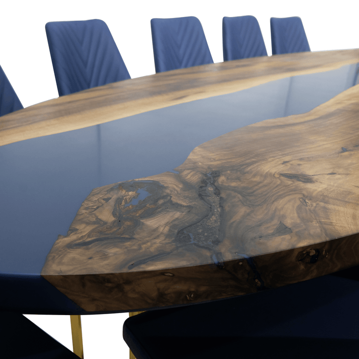 Amata Blue River Dining Table - Dining Table - www.arditicollection.com - Alope Dining Table - Dining Table - www.arditicollection.com - Walnut Wood Dining Table, dining tables, dining chairs, buffets sideboards, kitchen islands counter tops, coffee tables, end side tables, center tables, consoles, accent chairs, sofas, tv stands, cabinets, bookcases, poufs benches, chandeliers, hanging lights, floor lamps, table desk lamps, wall lamps, decorative objects, wall decors, mirrors, walnut wood, olive wood