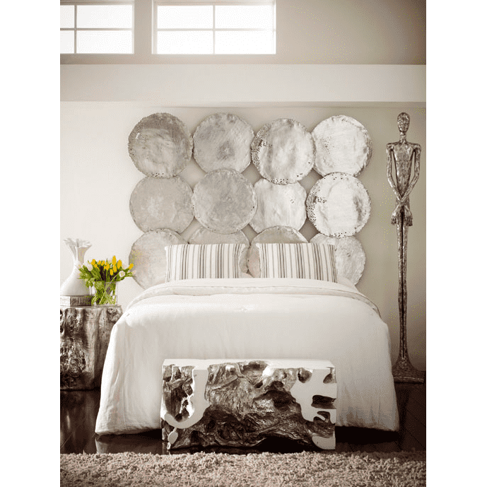 Galvanized Circle Wall Décor, Silver Leaf, Set of 4 Accents Phillips Collection