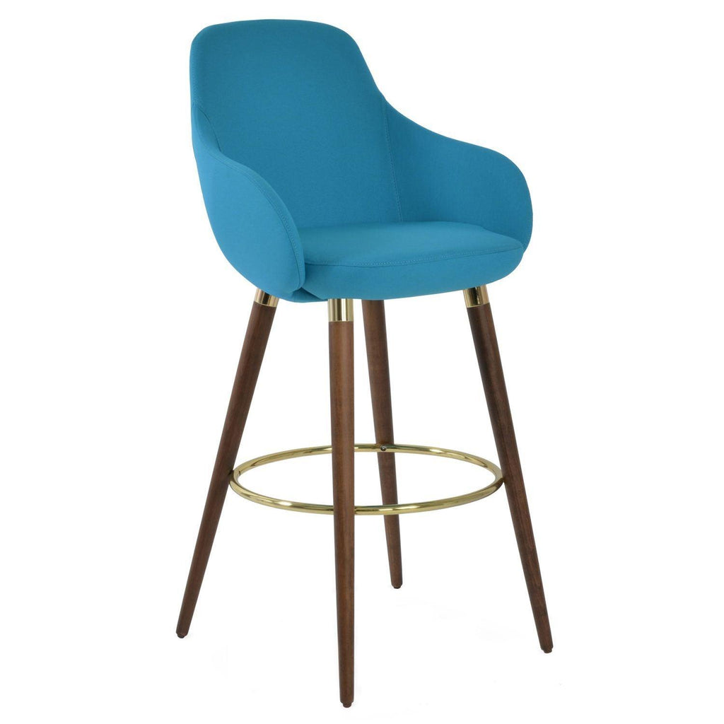 GAZEL ARM WOOD STOOL Bar Stools Soho Concept