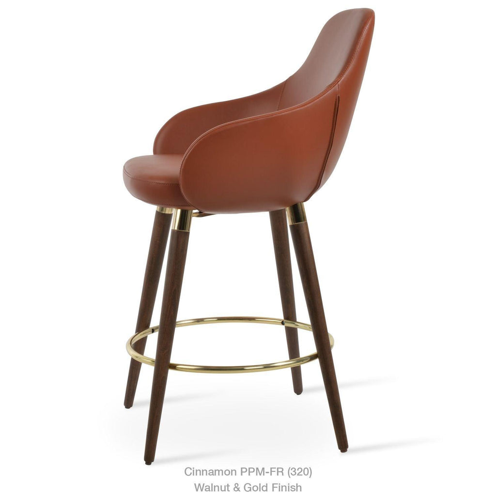 GAZEL ARM WOOD STOOL Bar Stools Soho Concept