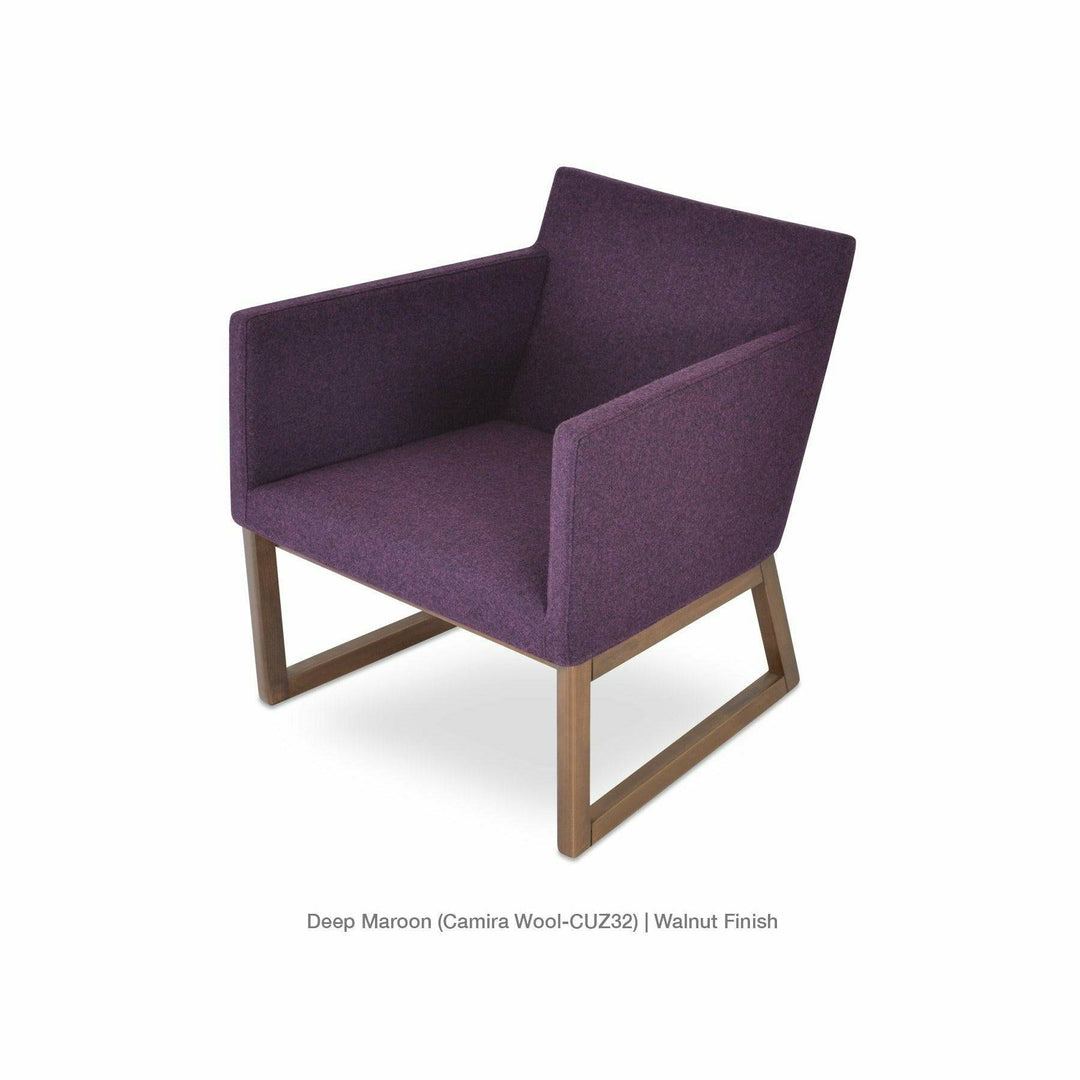 HARPUT VOGUE SLED WOOD LOUNGE ARMCHAIR Lounge Chairs Soho Concept