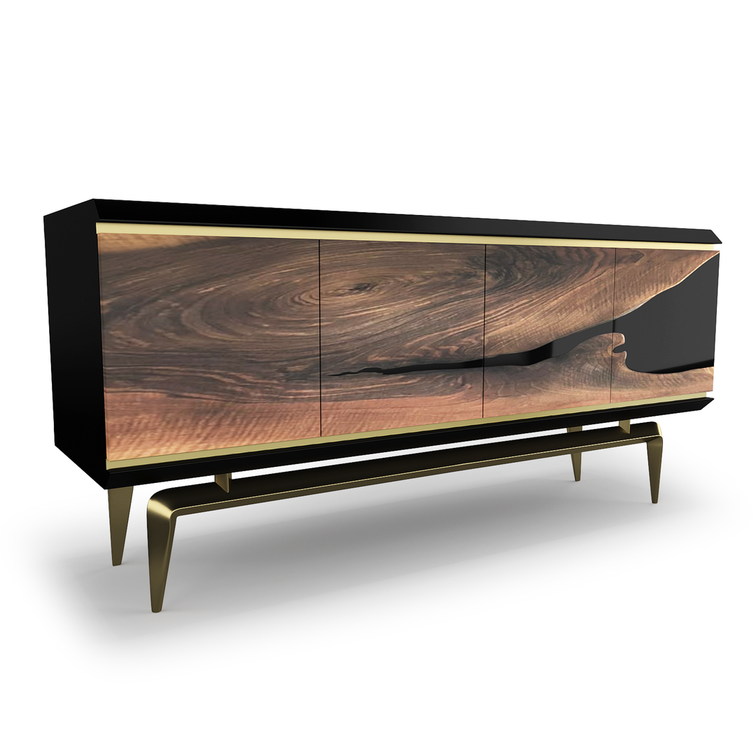 Magnes Credenza - Sideboard - www.arditicollection.com - Walnut Wood Credenza, dining tables, dining chairs, buffets sideboards, kitchen islands counter tops, coffee tables, end side tables, center tables, consoles, accent chairs, sofas, tv stands, cabinets, bookcases, poufs benches, chandeliers, hanging lights, floor lamps, table desk lamps, wall lamps, decorative objects, wall decors, mirrors, walnut wood, olive wood, ash wood, silverberry wood, hackberry wood, chestnut wood, oak wood