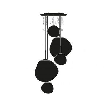 MELT LED LARGE ROUND PENDANT SYSTEM Hanging Tom Dixon