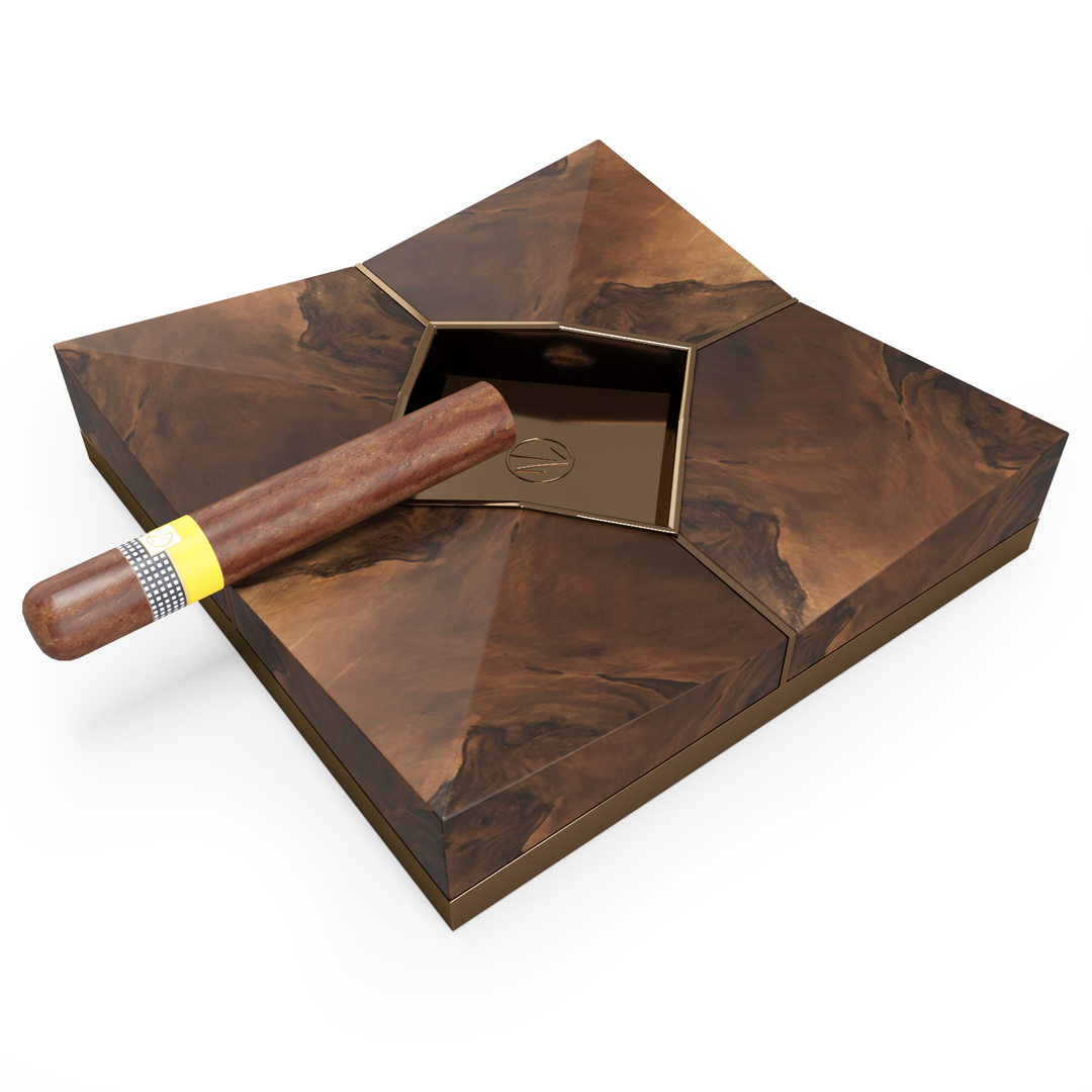 Mormo Cigar Ashtray - Decorative Object - www.arditicollection.com - Walnut Wood Decorative Object, dining tables, dining chairs, buffets sideboards, kitchen islands counter tops, coffee tables, end side tables, center tables, consoles, accent chairs, sofas, tv stands, cabinets, bookcases, poufs benches, chandeliers, hanging lights, floor lamps, table desk lamps, wall lamps, decorative objects, wall decors, mirrors, walnut wood, olive wood, ash wood, silverberry wood, hackberry wood, chestnut wood, oak wood