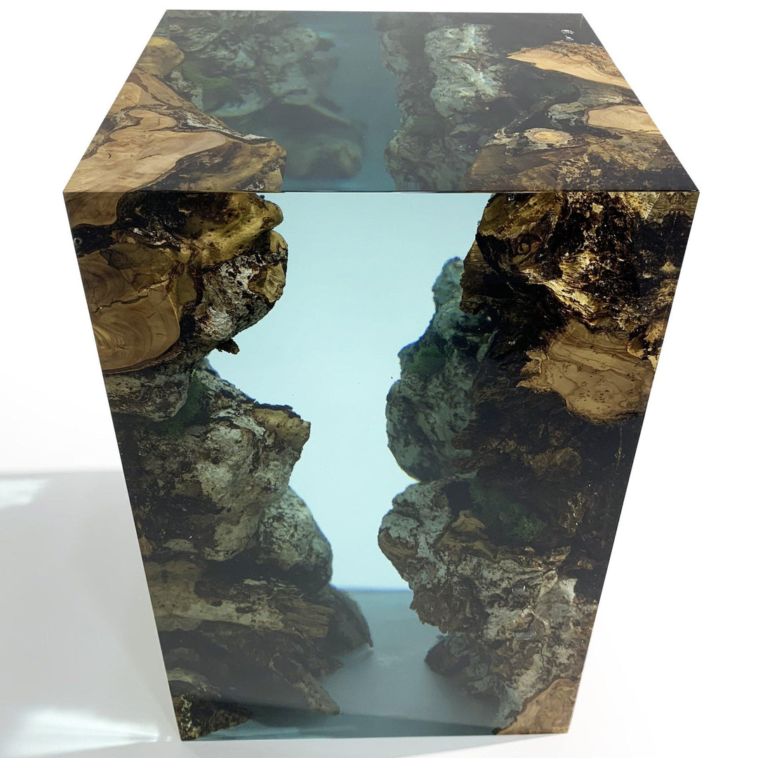 Ocean Cube End Table - End & Side Table - www.arditicollection.com - End & Side Table, dining tables, dining chairs, buffets sideboards, kitchen islands counter tops, coffee tables, end side tables, center tables, consoles, accent chairs, sofas, tv stands, cabinets, bookcases, poufs benches, chandeliers, hanging lights, floor lamps, table desk lamps, wall lamps, decorative objects, wall decors, mirrors, walnut wood, olive wood, ash wood, silverberry wood, hackberry wood, chestnut wood, oak wood