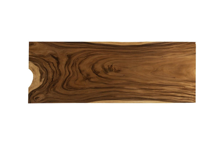 Origins Dining Table Straight Edge, Natural, Satin Black Legs TH107748 Natural Slab Tables Phillips Collection