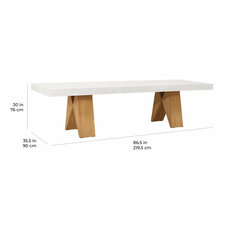 Clip Dining Table  Ivory White Outdoor Dining Tables Seasonal Living