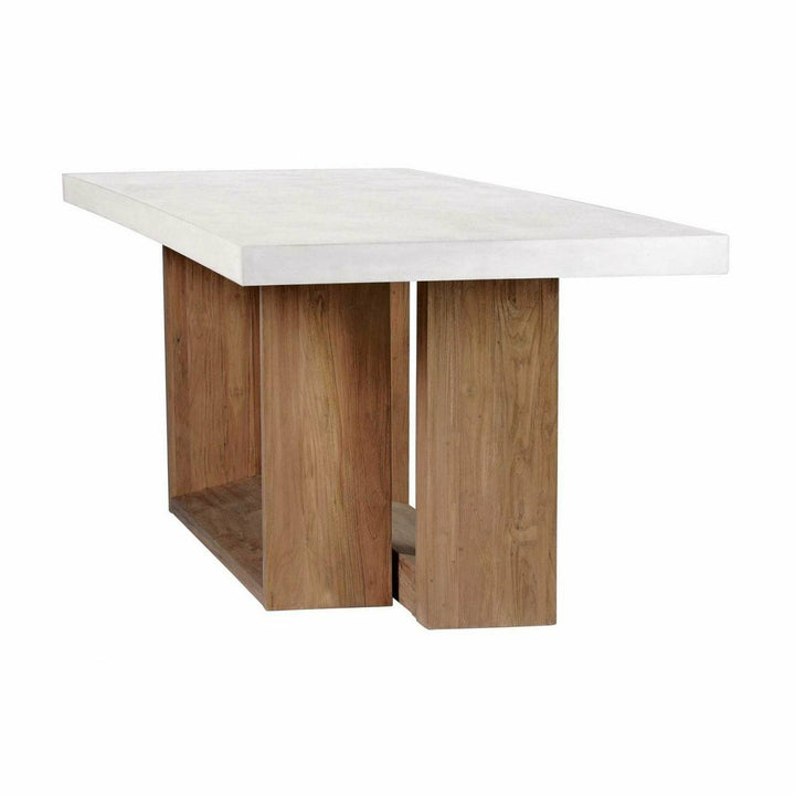 Perpetual Teak Lucca Counter Table Ivory White Outdoor Bar Tables Seasonal Living