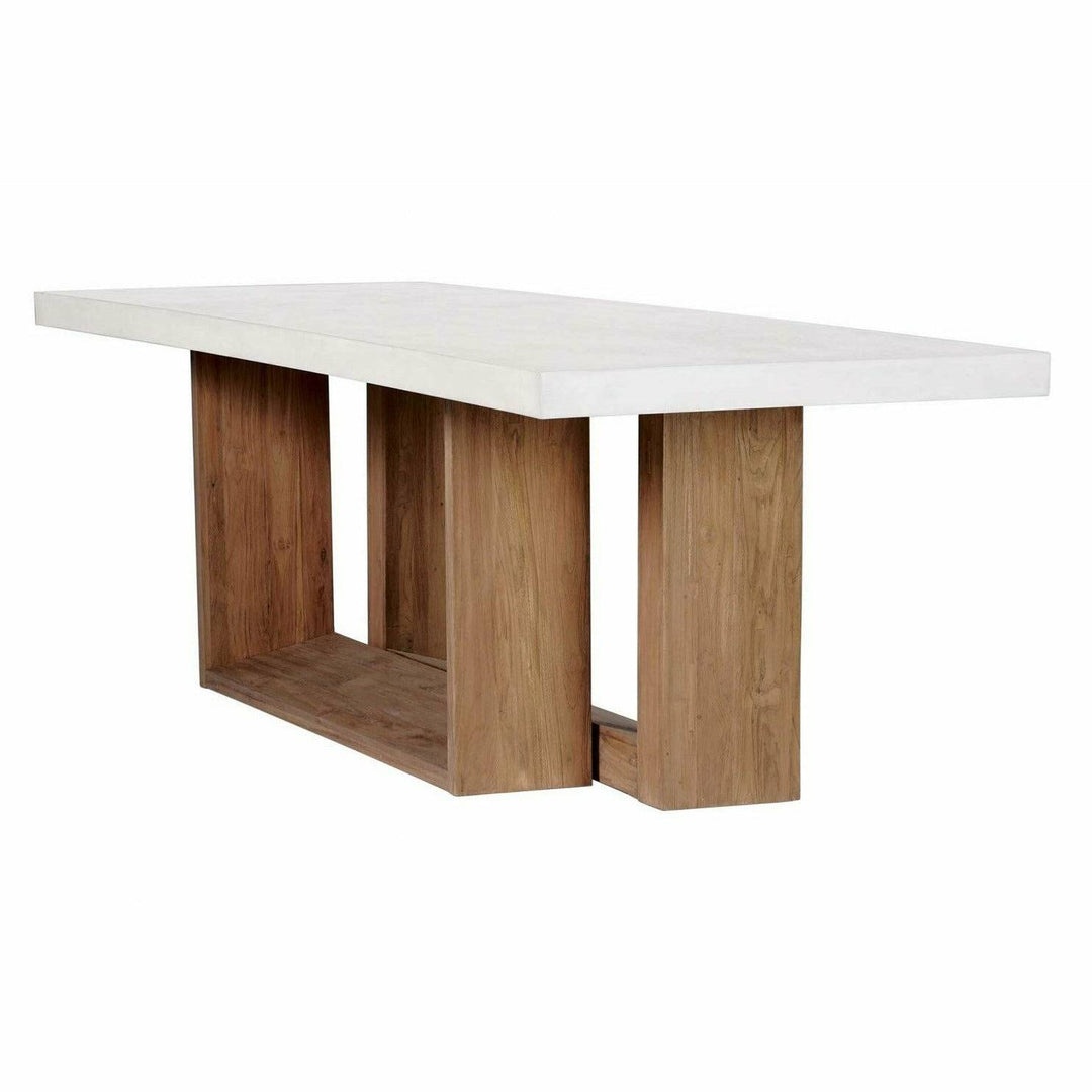 Perpetual Teak Lucca Counter Table Ivory White Outdoor Bar Tables Seasonal Living