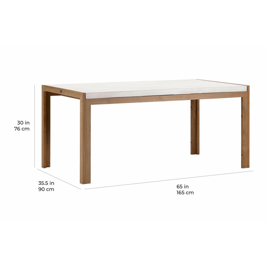 Perpetual Teak Soho Dining Table Ivory White Outdoor Dining Tables Seasonal Living