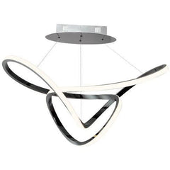 Perpetual 46" LED Pendant by ET2 Lighting in Black Chrome finish